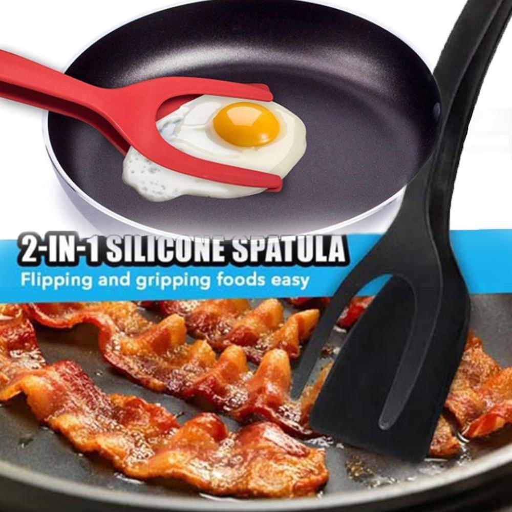 Fridja Silicone Egg Spatula 2 in 1 Grip and Flip Spatula Non-Stick Fried Egg Turners for Frying, Turning, and Grilling Home Kitchen Cooking Tool (